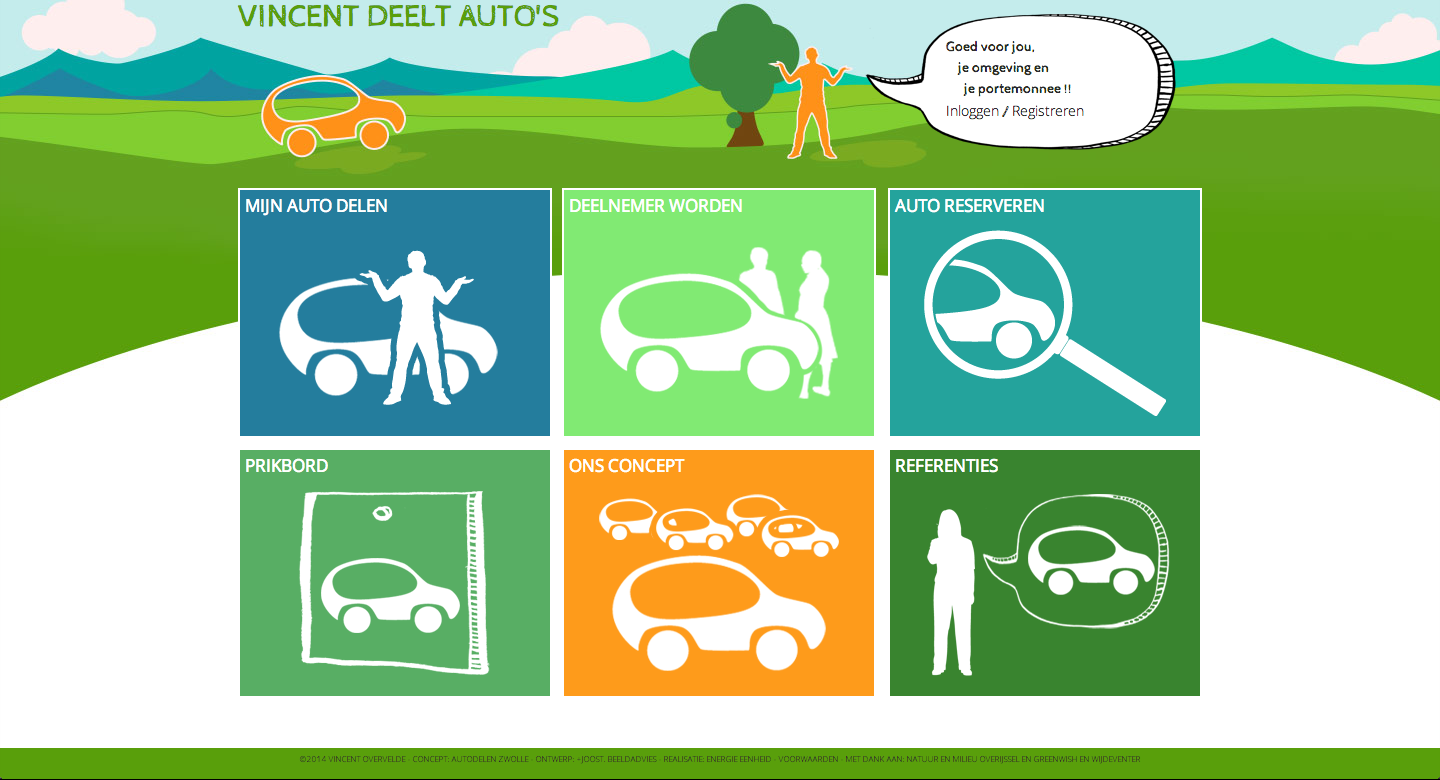 Onderling auto's delen in de buurt